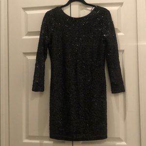 Black Sequin Dress